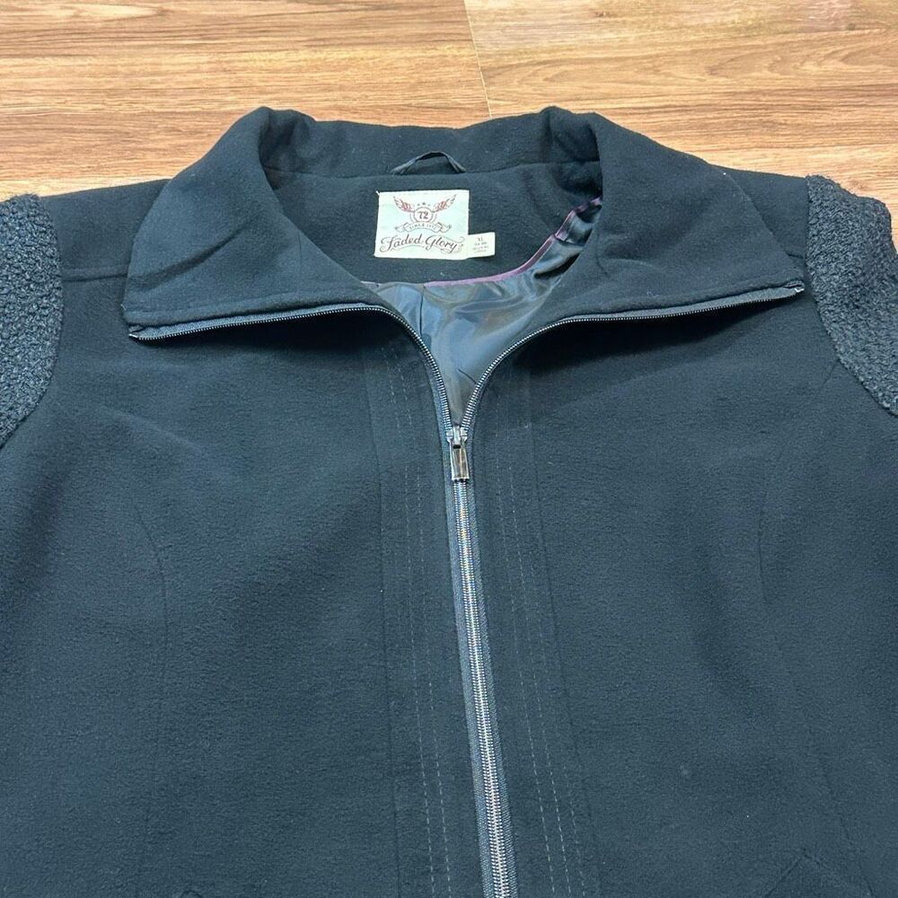 Faded Glory Full Zip Jacket Black | Women Size XL 16-18 - Picture 6 of 16